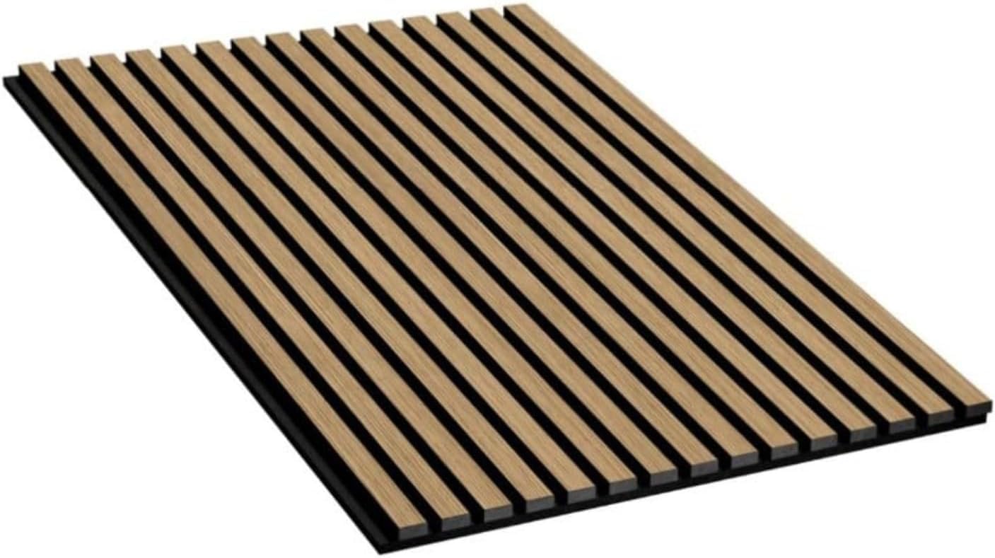 Masquepack – Paneles Acústicos Decorativos de Madera MDF 120x60 cm - Paneles Decorativos para Pared, Absorción de Sonido y Diseño Moderno (120x60 cm - Negro, 1)