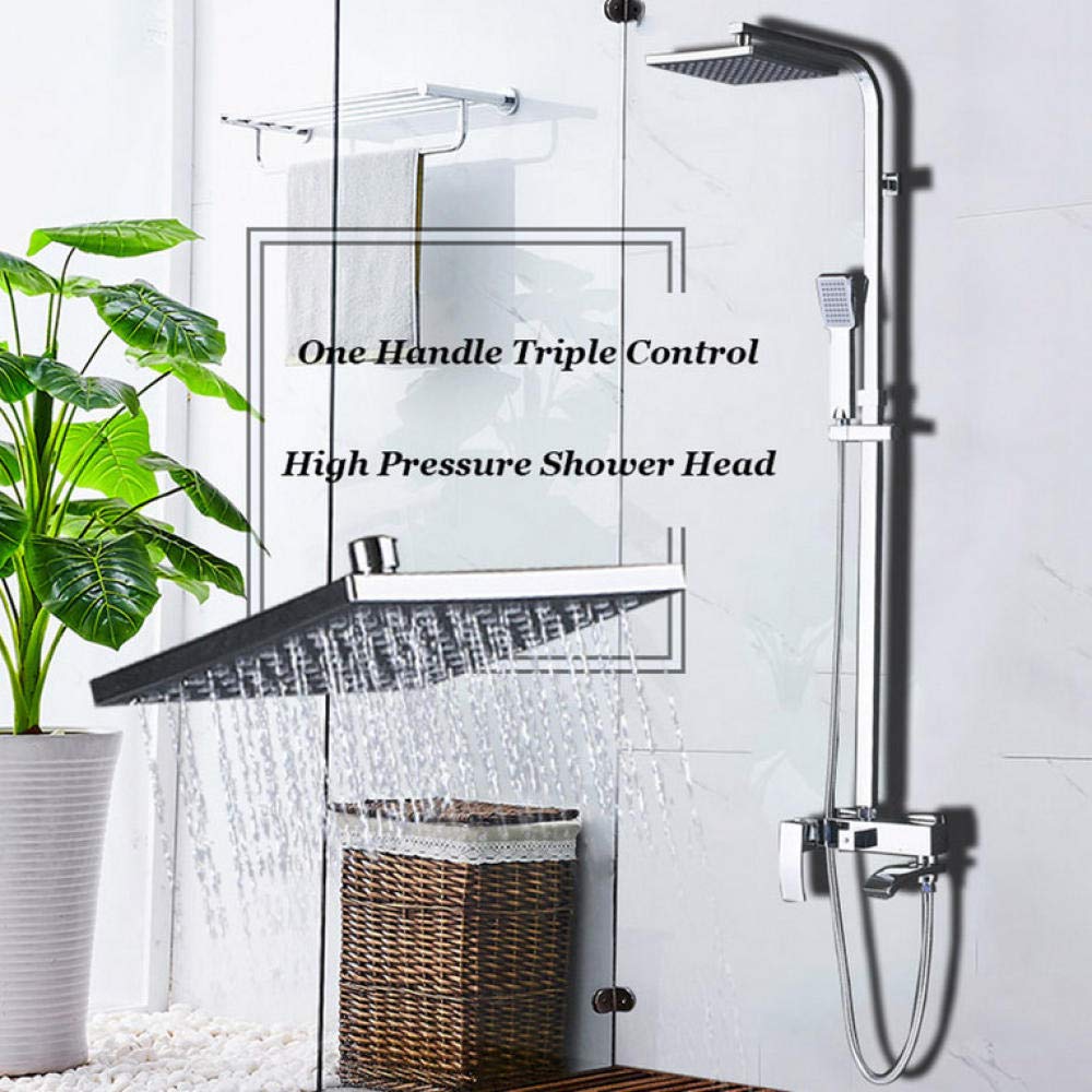 Set di rubinetti per doccia Supporto a parete cromato da 8 pollici Rubinetti per vasca a cascata Miscelatore per vasca calda e fredda Rubinetto in ottone Para Bathroo