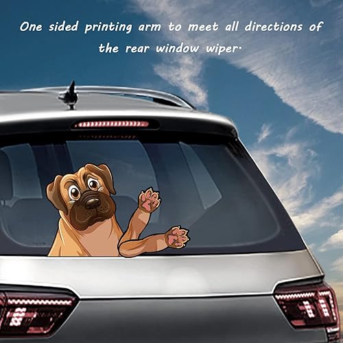 Miniatura 63 de Chihuahua - Calcomanía para limpiaparabrisas trasero, lavable, extraíble, de PVC, divertida cola de cachorro, calcomanía decorativa