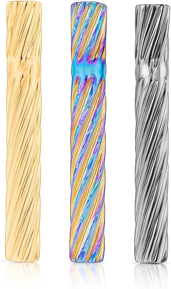 3PCS Tobacco Pipe Accessory Set, 3Colors Thick Pipe,Stain Reducing & Elegant 4.09 in (10.4 cm) - Easy Maintenance & Eco-Friendly Design