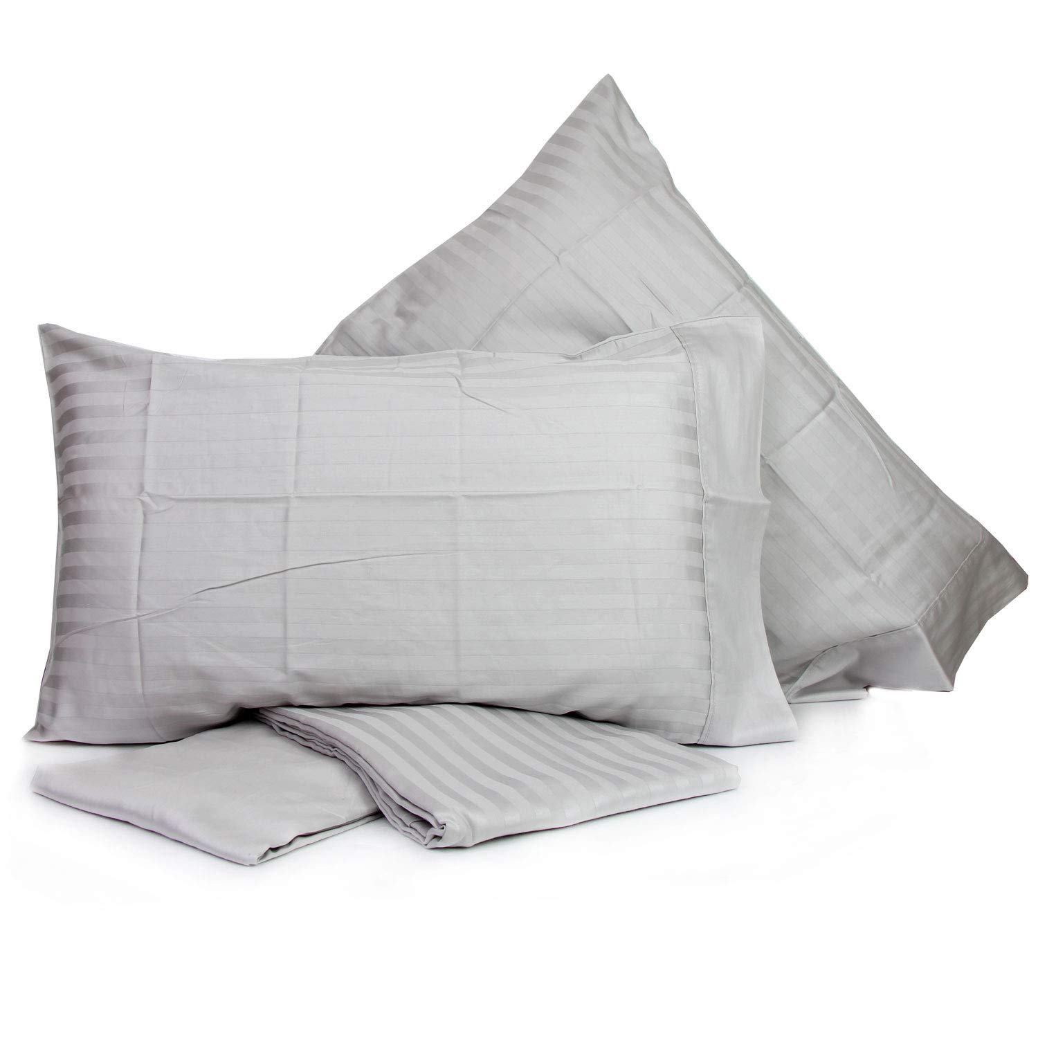 Novia Completo Letto Matrimoniale 2p in Raso di Cotone Art.zefiro - Grigio