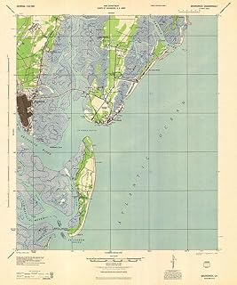 1945 Topo Map of Saint Simons Island Brunswick Georgia Quadrangle (Material: 20" x 24" Matte)