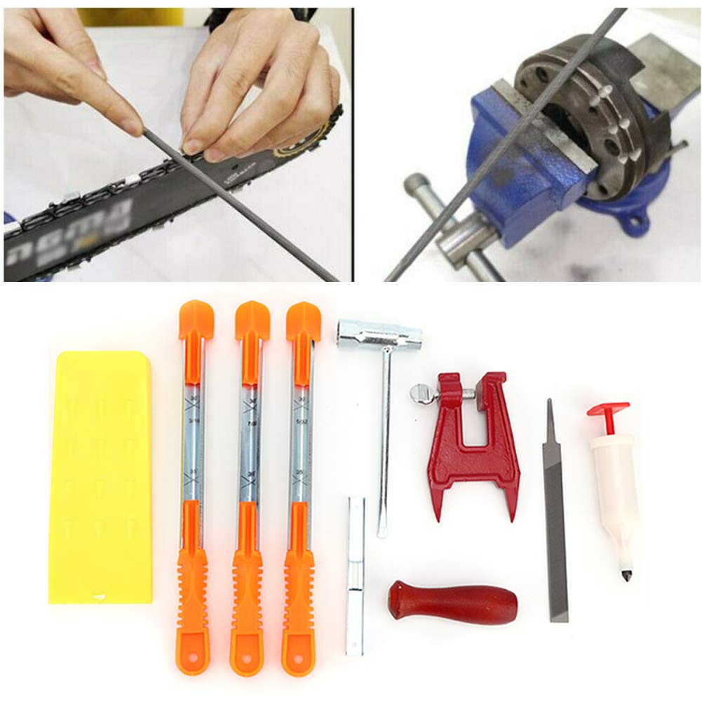 Kit de limas de Motosierra, Herramienta de Afilado para Trabajadores industriales