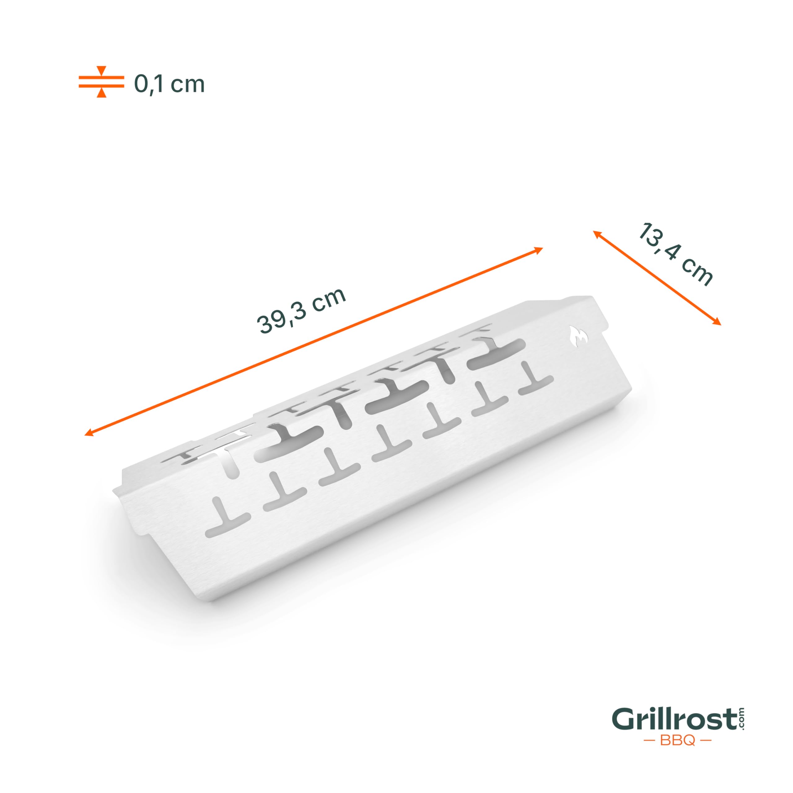Grillrost.com Das Original Coperchio del bruciatore in Acciaio Inox per Enders Turbozone - Adatto per Seattle PRO 4 e 6 / Boston Black PRO