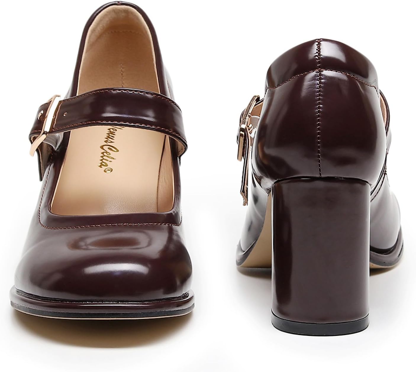 VenusCelia Women's Mary Jane Pump Heeled Shoe - Image 5