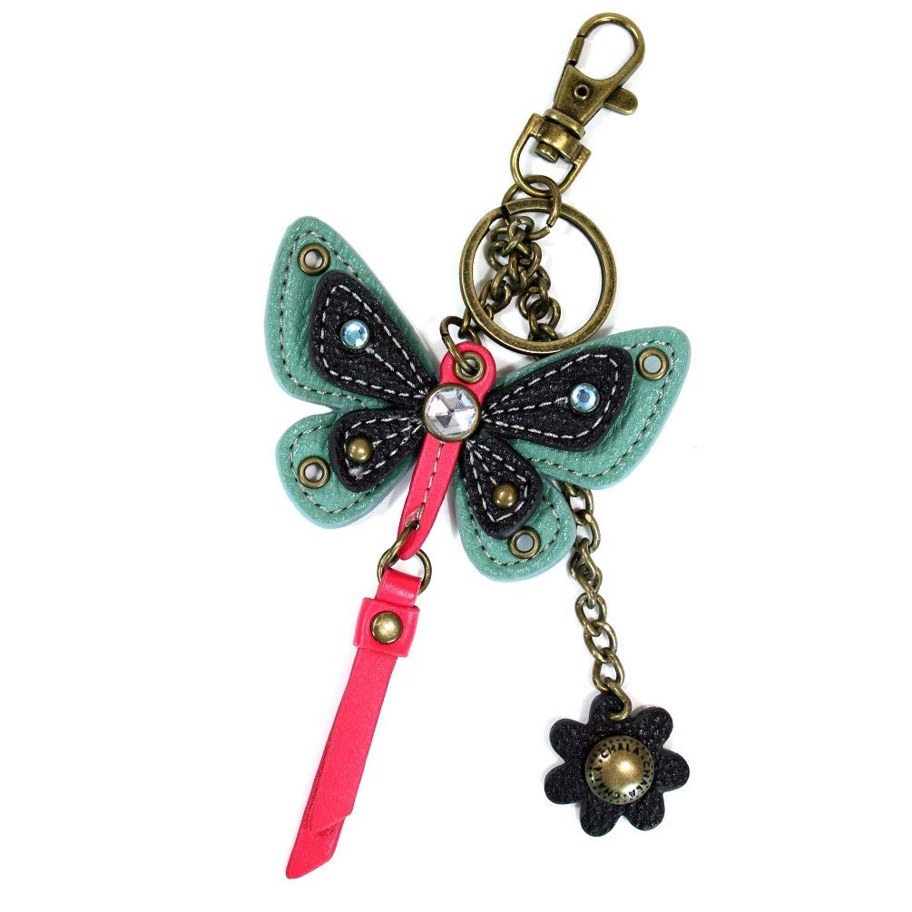 CHALA Decorative Key-Fob/Purse Charm for Handbags (Mini Teal Butterfly)