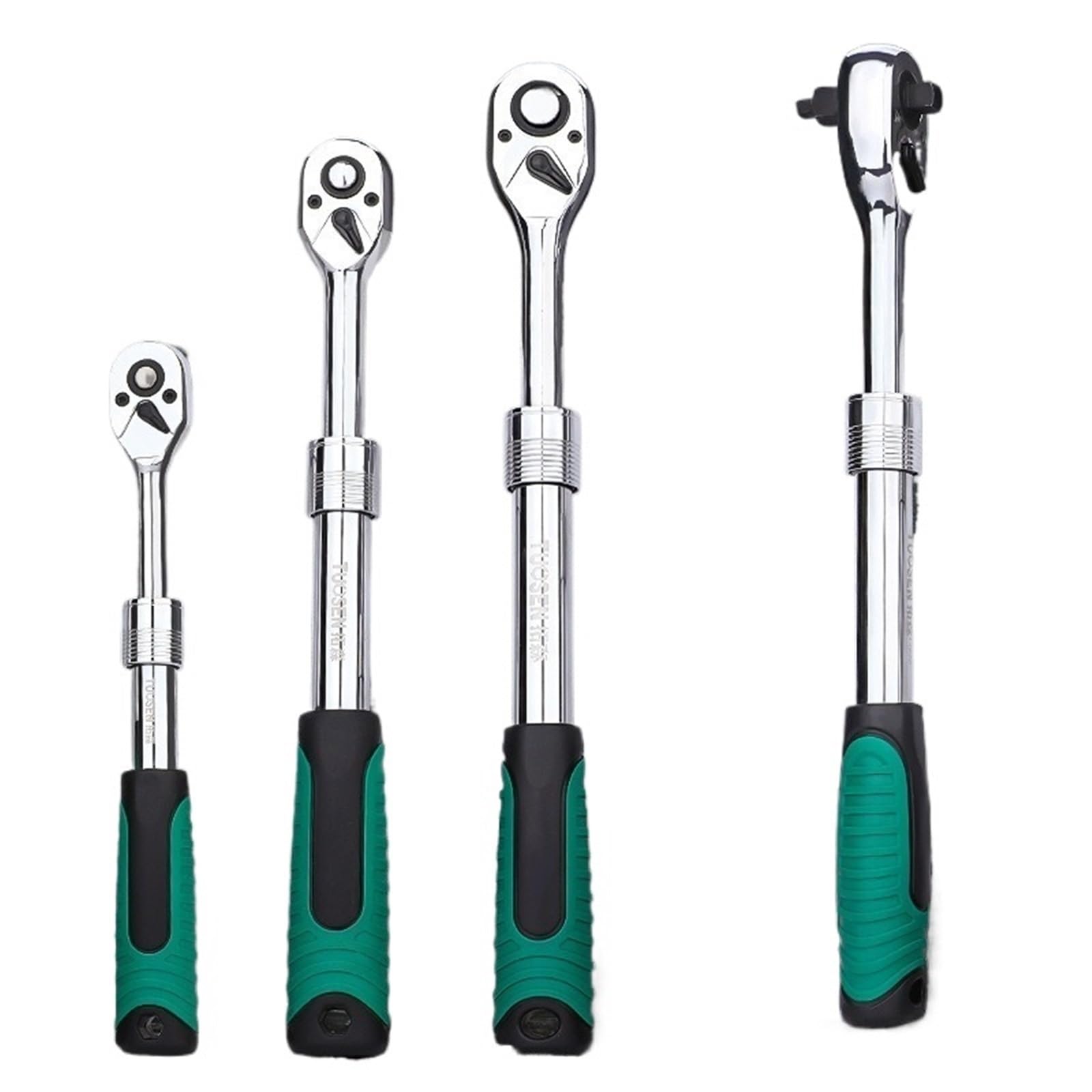 Llave Carraca Juego extensible de llave trinquete con toma for cabezal flexible for reparación automóviles, herramienta manual inglesa 72 dientes, 1/4 ", 3/8", 1/2"(Multifunctional 3in1)