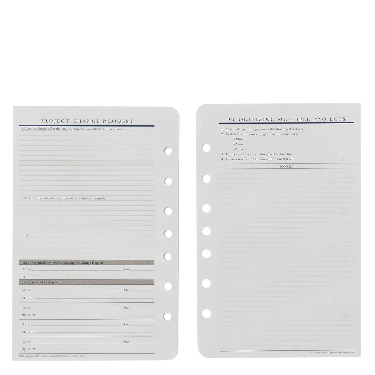 FranklinCovey - Project Management Forms (Classic) : Amazon