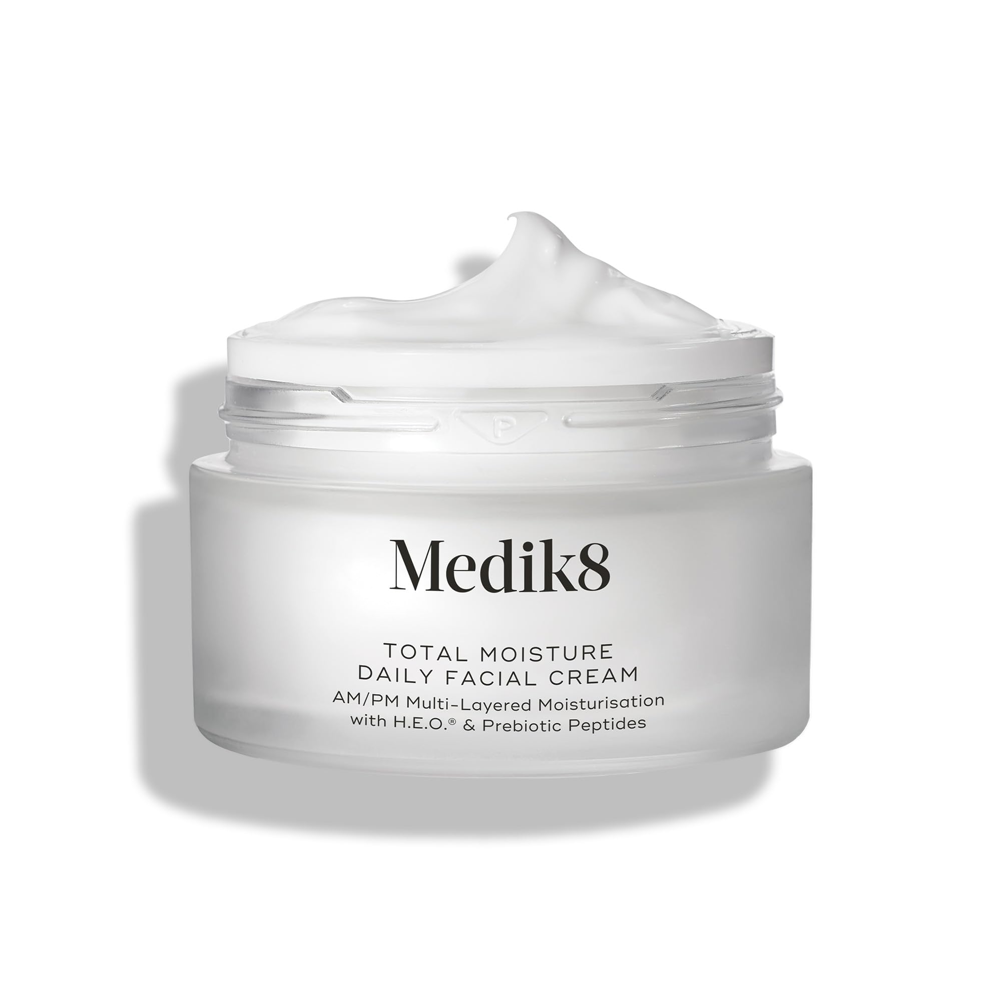 Medik8 Total Moisture Daily Facial Cream, Feuchtigkeitscreme - 50 ml | Mehrschichtige Feuchtigkeitspflege, Tag & Nacht, H.E.O. & präbiotische Peptiden, 100 Std. Feuchtigkeit, für die Hautbarriere