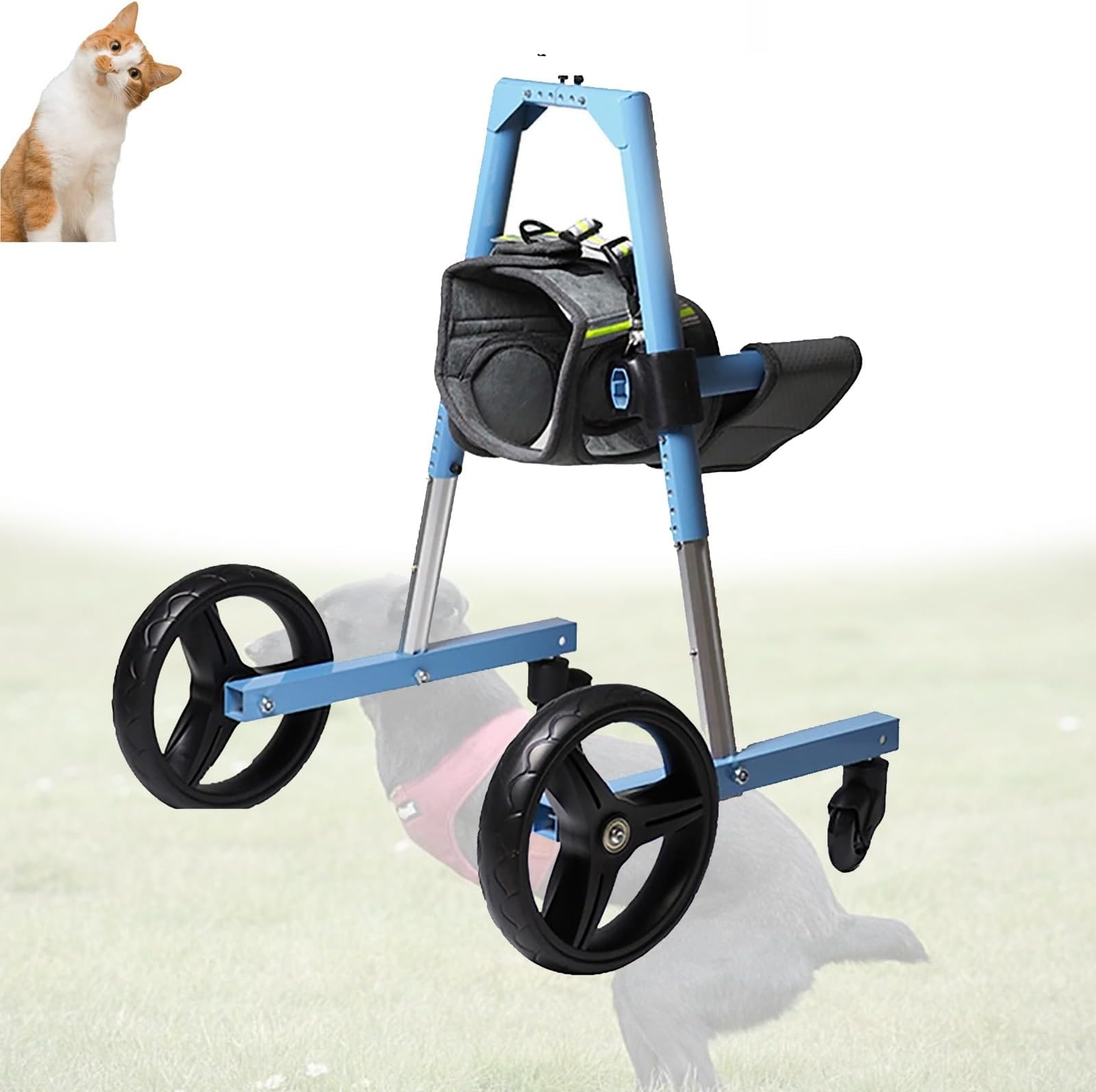 Pets Cart,Adjustable Dog Wheelchair for Front Legs-Lightweight 4-Wheeled Pet Mobility Aid, Weak Legs Hip Support-XL Cart Recovery Rehabilitation