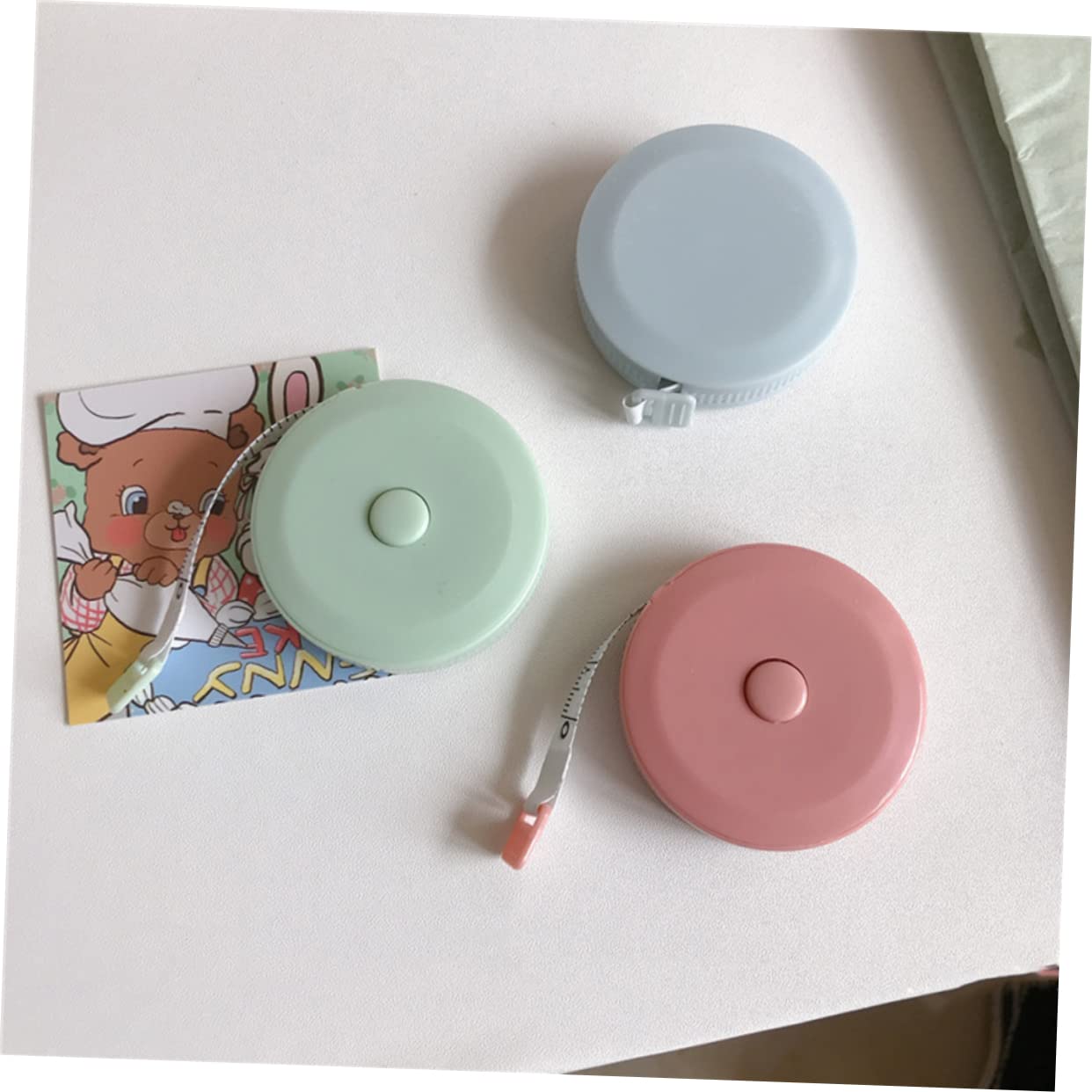SHINEOFI 9 Piezas de medida métrica retráctil mini métrica corporal 1. 5 metros regla de medida accesorios de prueba de longitud