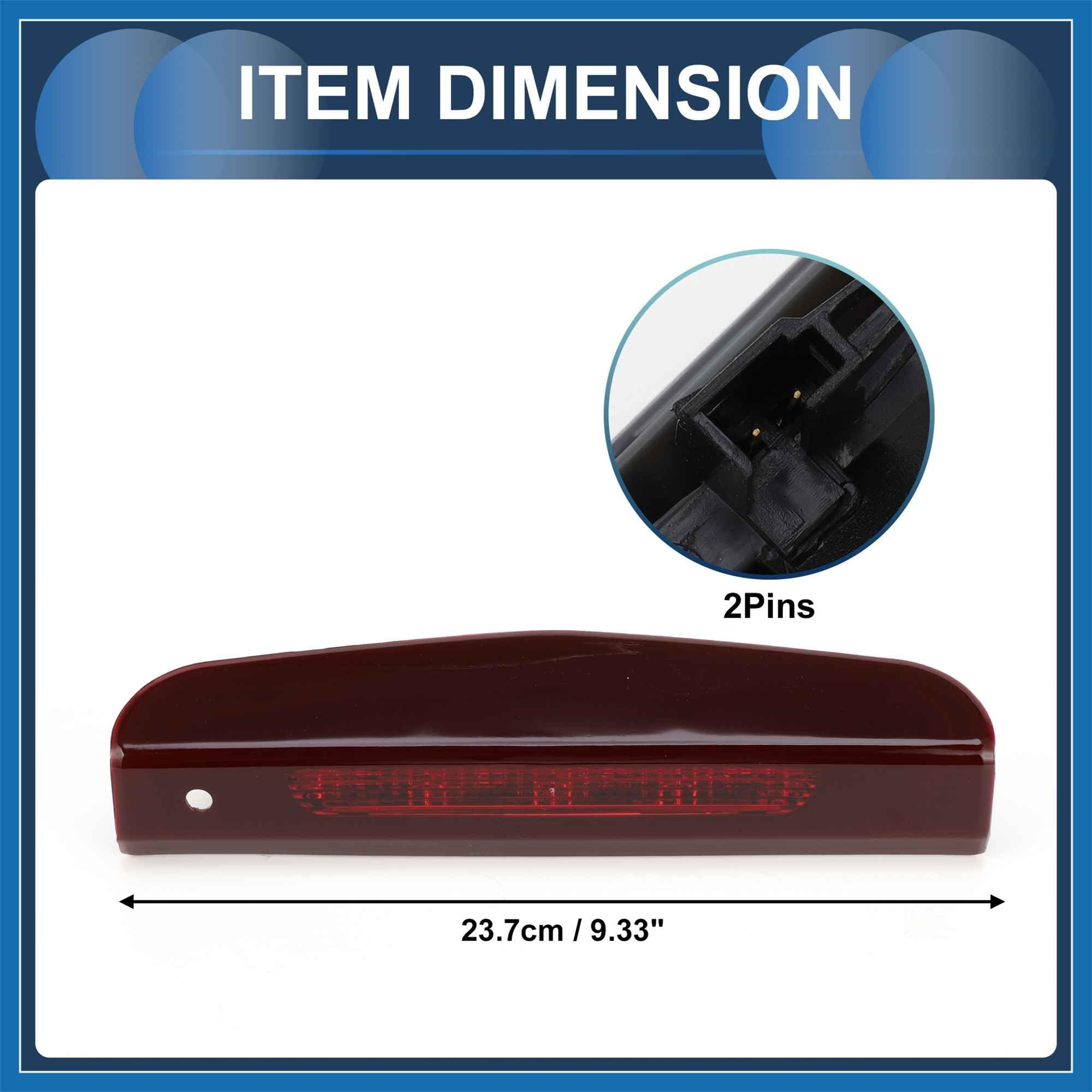 A ABSOPRO Terzo Stop a LED per Opel per Vauxhall Corsa D S07 2006-2014, Custodia Rossa in Plastica Impermeabile Lampada di Stop Montata in Alto 3a Luce Stop Centrale Posteriore Sostituzione