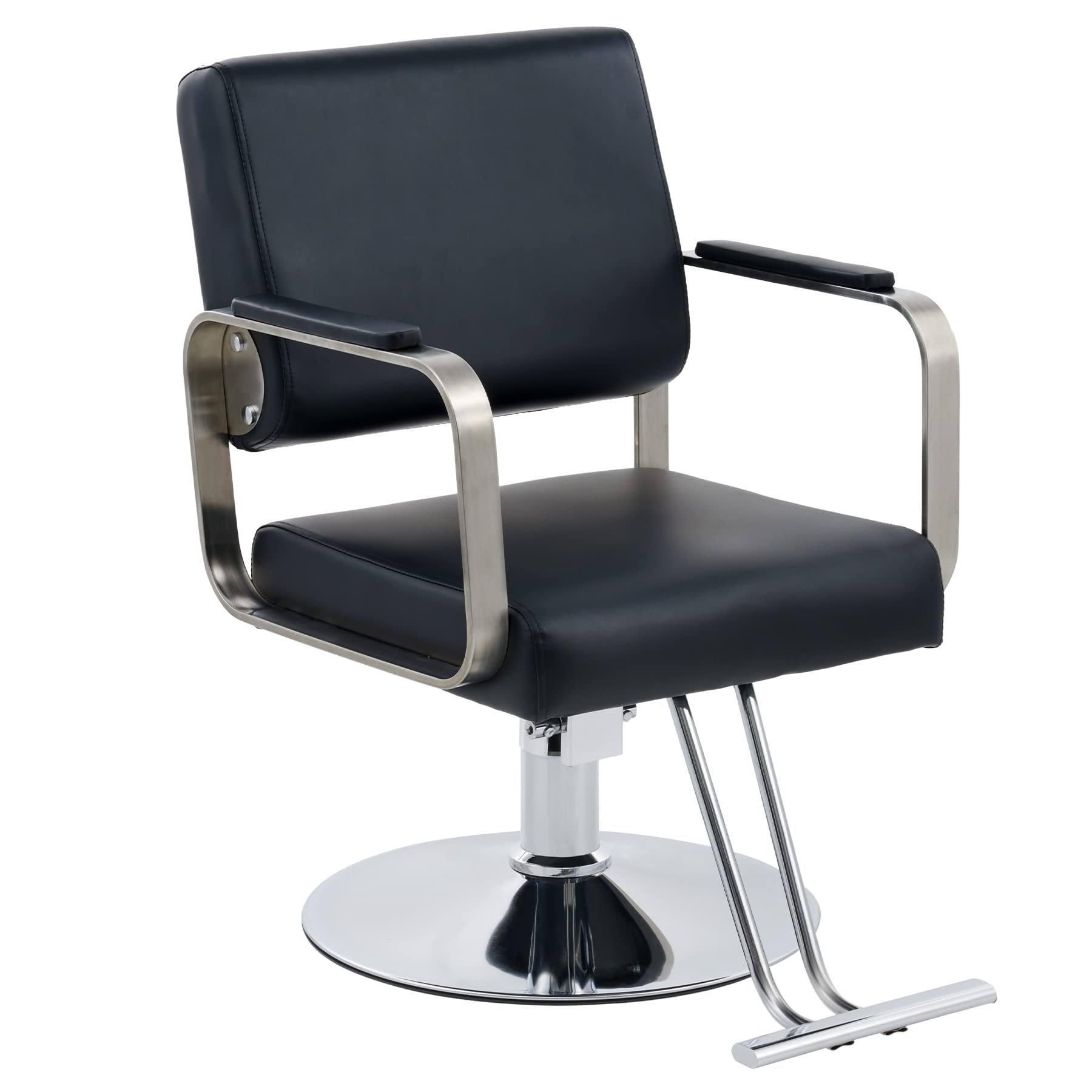 CO-Z Sillón Peluquería Profesional con Bomba Hidráulica Silla de Peluquería con Giro de 360° de Altura Ajustable Capacidad 250KG Sillón de Barbero para SPA Belleza (Estilo Moderno)