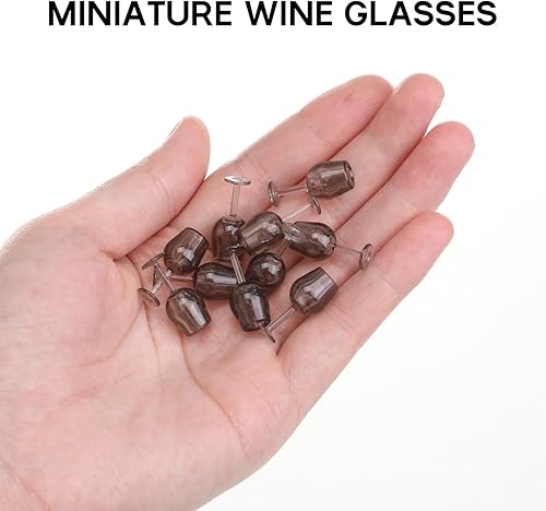 Miniatura 3 de Toddmomy Copas de muñeca mini de vino, 10 piezas de copas de vino en miniatura para casa de muñecas 1 12 para niños, juguetes de cocina, accesorios