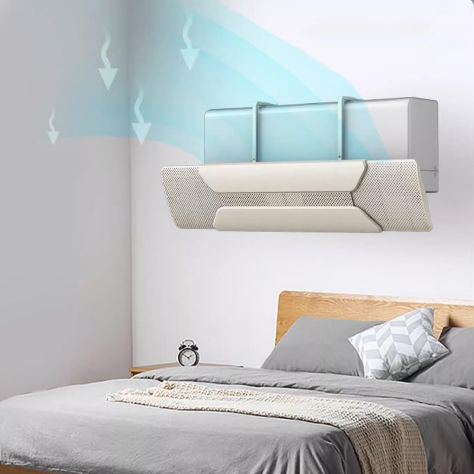 Griglia di ventilazione regolabile r 180° per condizionatore d'aria montata lateralmente per casa e ufficio Controllo del flusso d'aria ad alta efficienza energetica e direzione personalizzabile