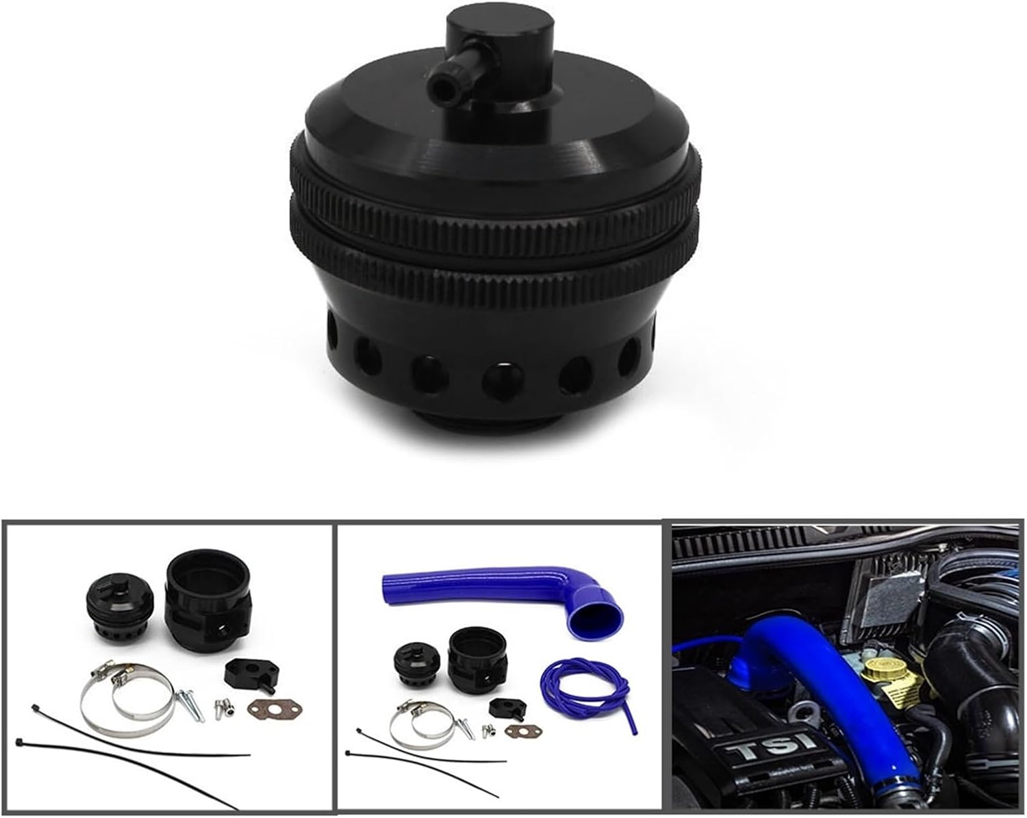 Multi-Car Compatible Turbo Valve Automatic Intake Turbo Dump Valve Boost Blow-Off Valve Main Body Part for A3/Skoda 1.2 2014 Easy Installation with Adapter Kit