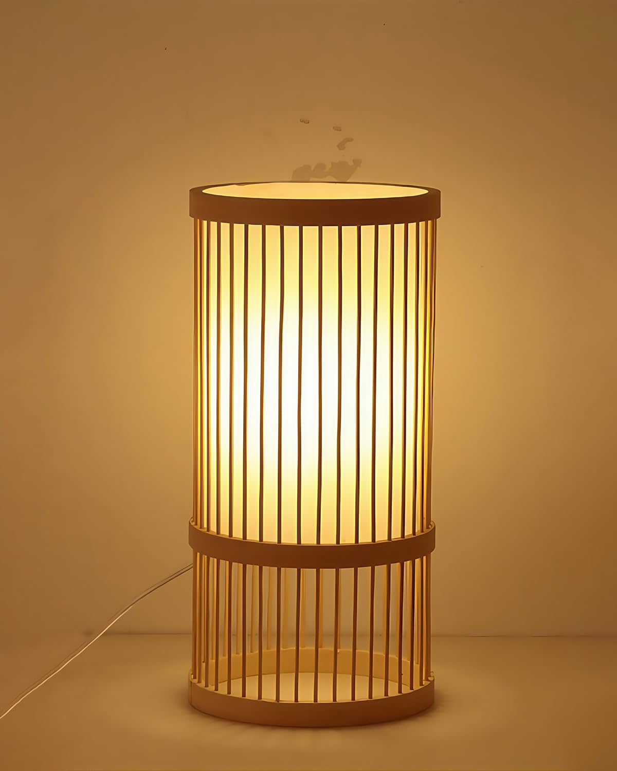 Bamboo Braided LED Desk Light, Japanese Style