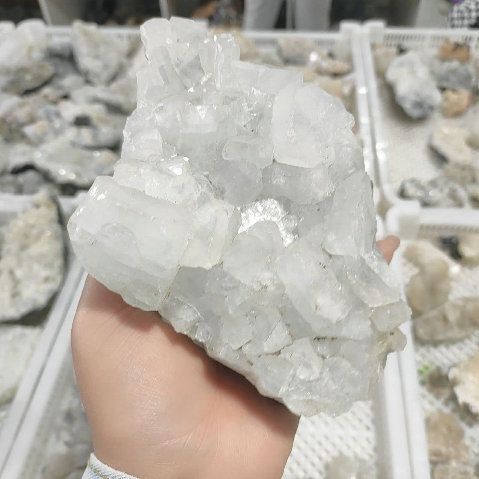 ISOLAY Colección de investigación de Piedras de especímenes de Piedra Minera de Cristales Naturales de 1000g, 1000-1300g xiaguolingsm (Size : 700-800g)