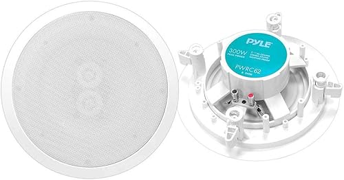 Miniatura 2 de Pyle Audio doméstico de 6.5 pulgadas y 300 W en techo o altavoz exterior impermeable (paquete de 4)