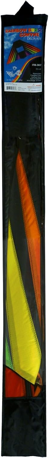 In the Breeze 3037 — Rainbow Burst Conyne Delta Kite — 6-Foot Colorful Easy-Flying Kite for Kids & Adults image 3