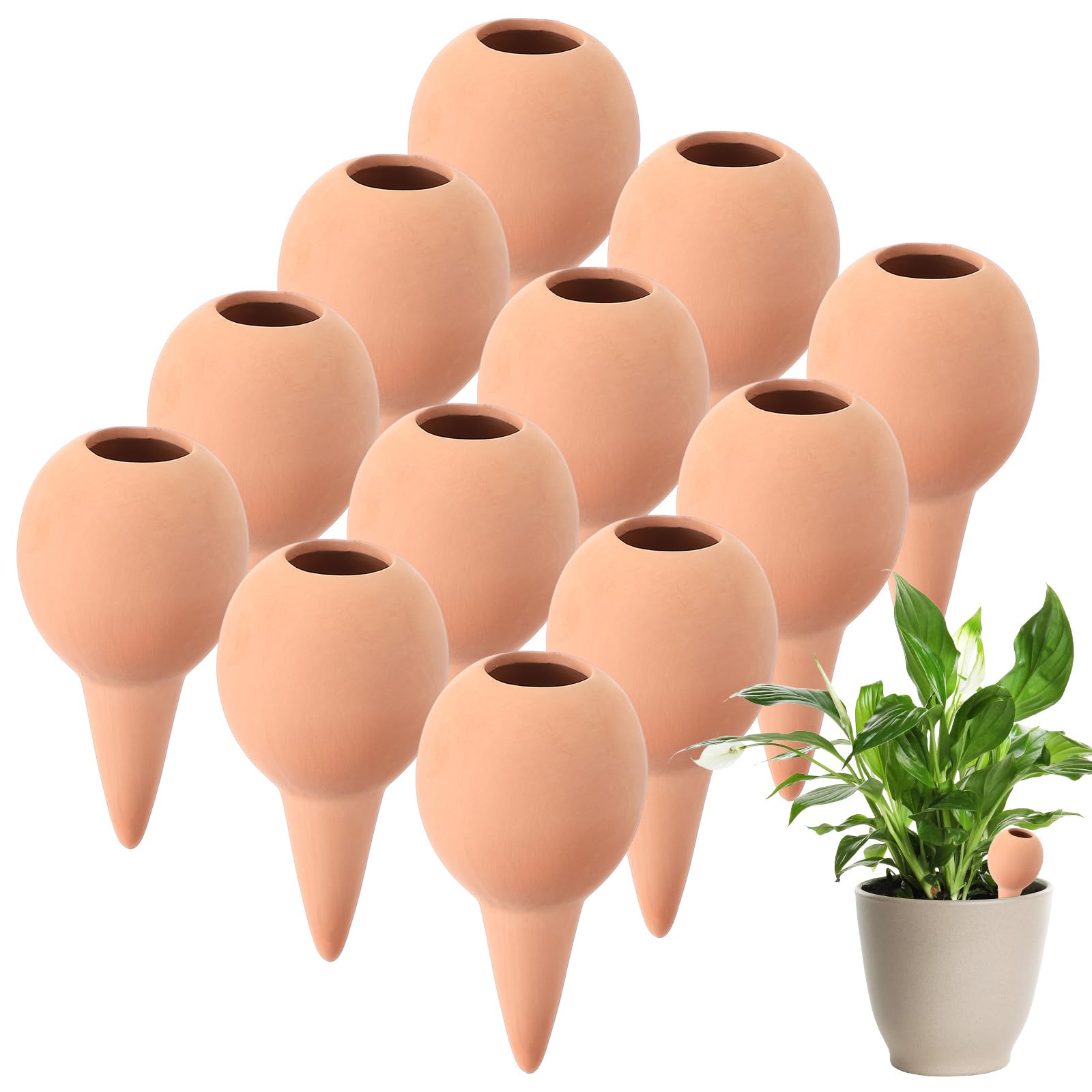 Nuenen 12 Stck Tonkegel Bewsserung Giekugel fr Pflanzen Wasserspender  fr Zimmerpflanzen Balkonksten Bewsserungskugeln Ton Pflanzen Giehilfe  Automatisch fr Drinnen und Drauen : Amazon.de: Garten