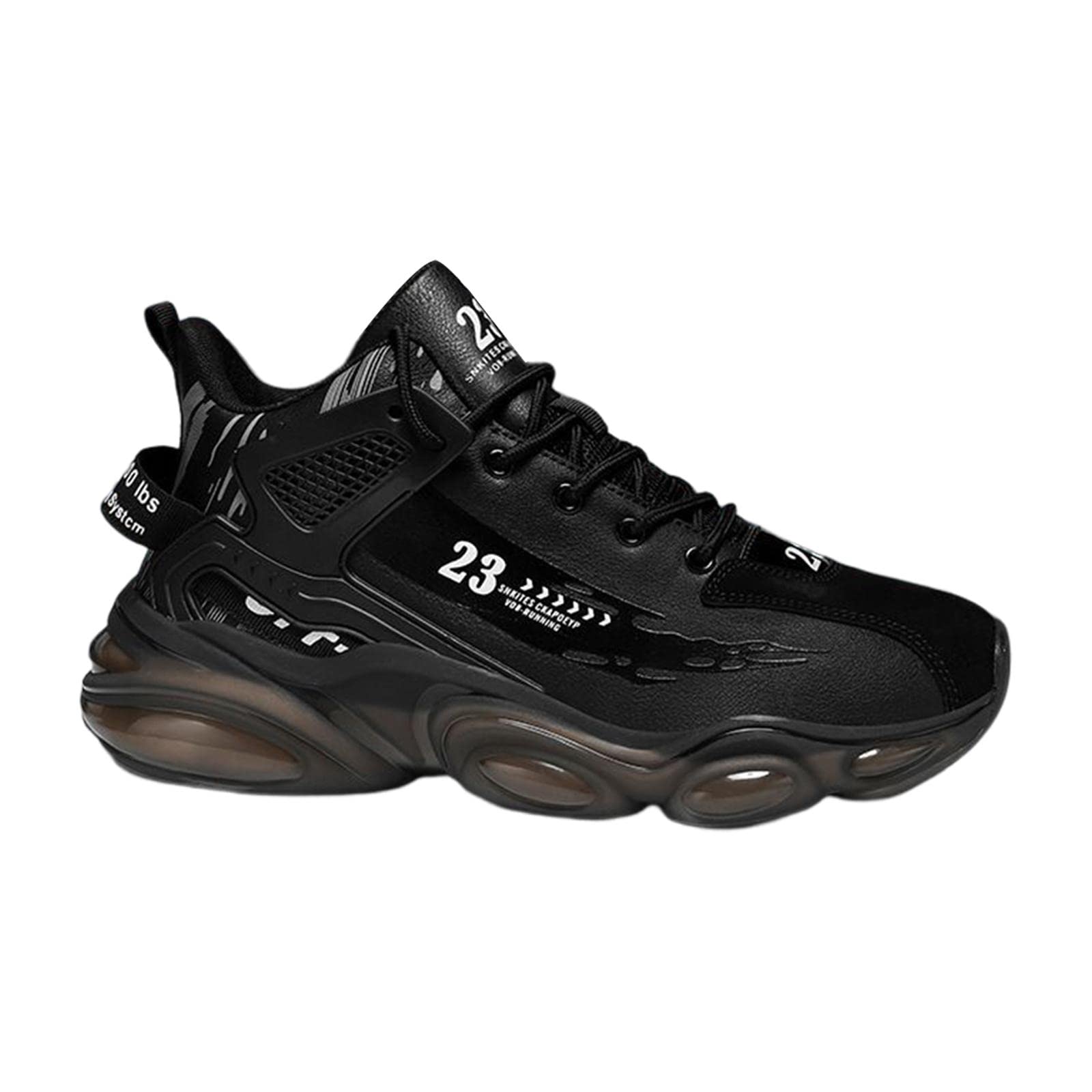 Fashion Men's Athletic Sneakers Walking Shoes for Outdoor Jogging Sports 44 Black | Athletic | Athletic | Athletic-image-35