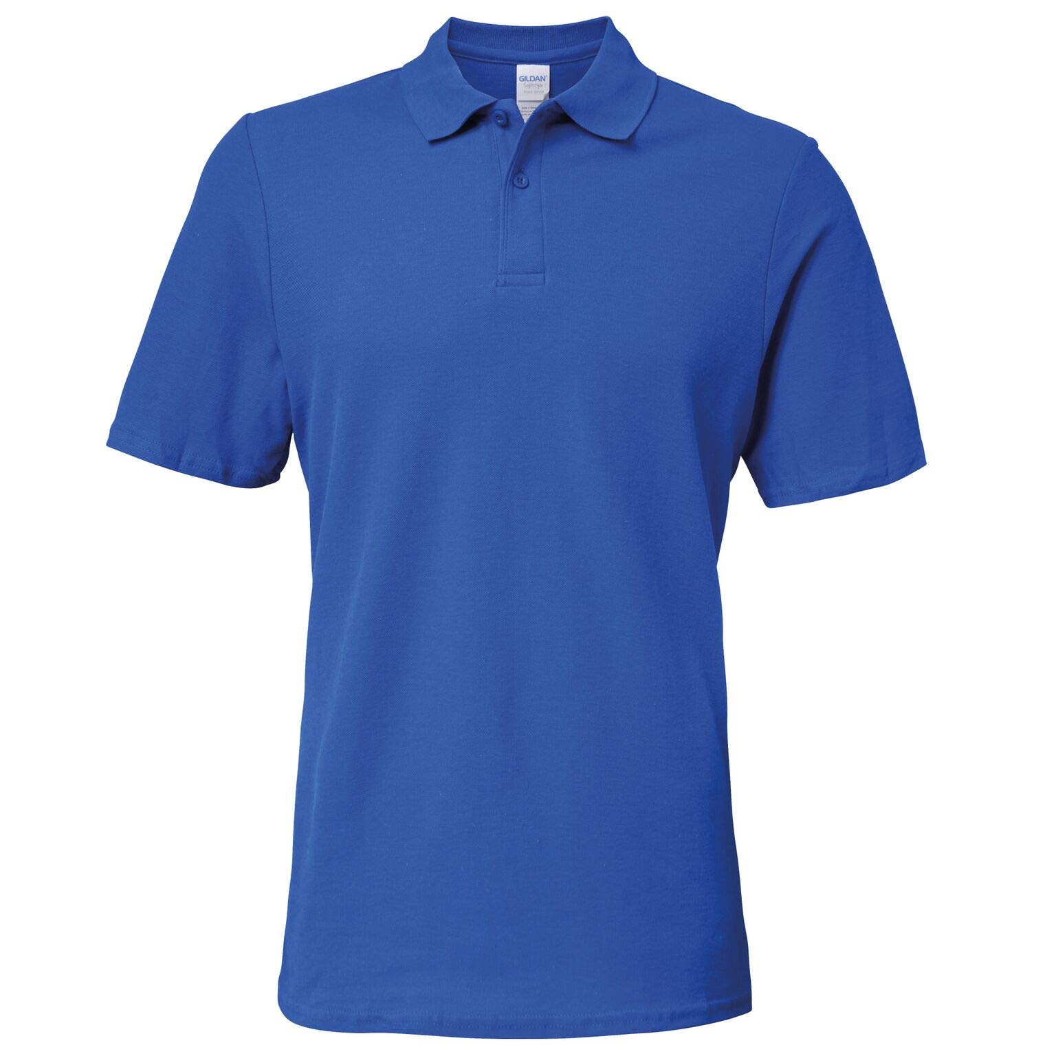 Gildan 64800 Softstyle Adult Double Pique Polo Shirt, Royal, XL