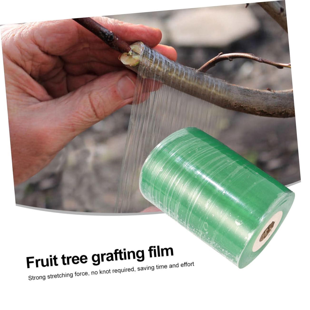 POPETPOP PVC Veredelungsband zum Veredeln 4 Rollen Grün Selbstklebend und Flexibel für Obstbäume und Pflanzen im Garten