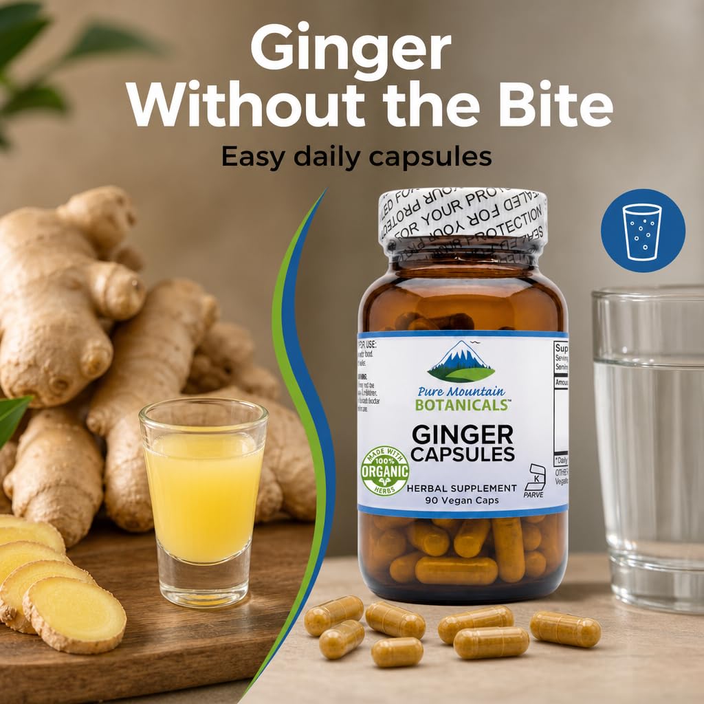 Pure Mountain Botanicals Ginger Capsules - 1000mg Organic Ginger Root — Amazon image 7