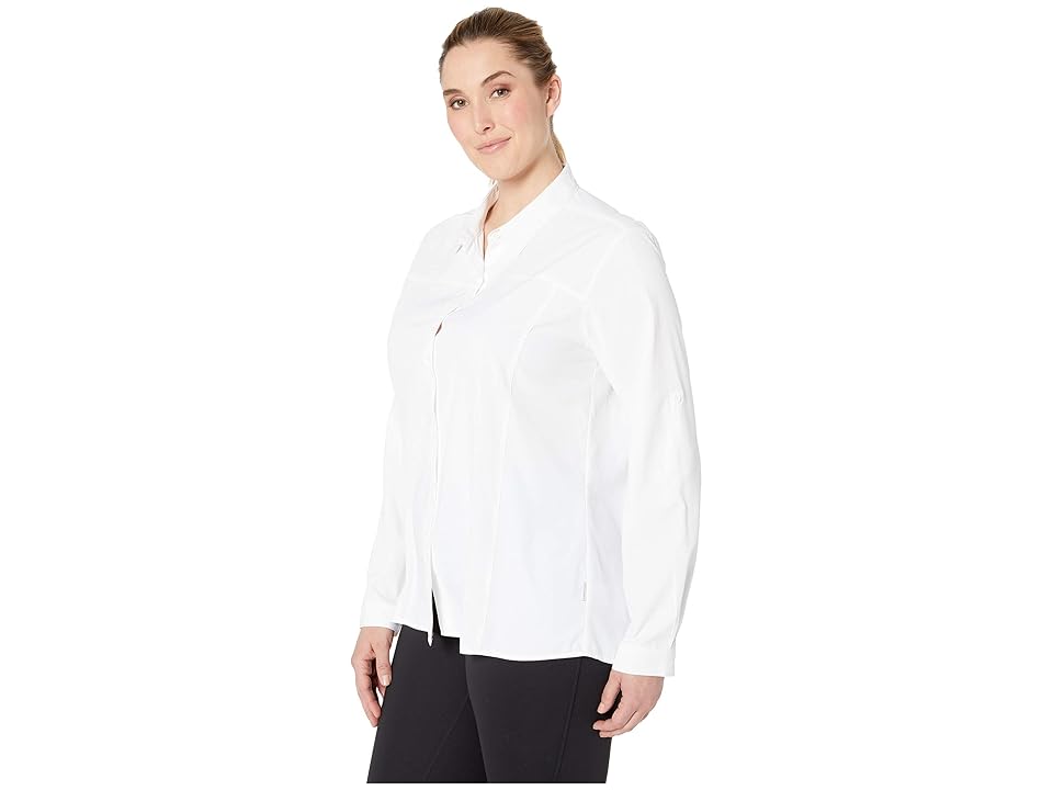 

White Sierra Plus Size Gobi Desert Long Sleeve Shirt (True White) Women's Long Sleeve Pullover