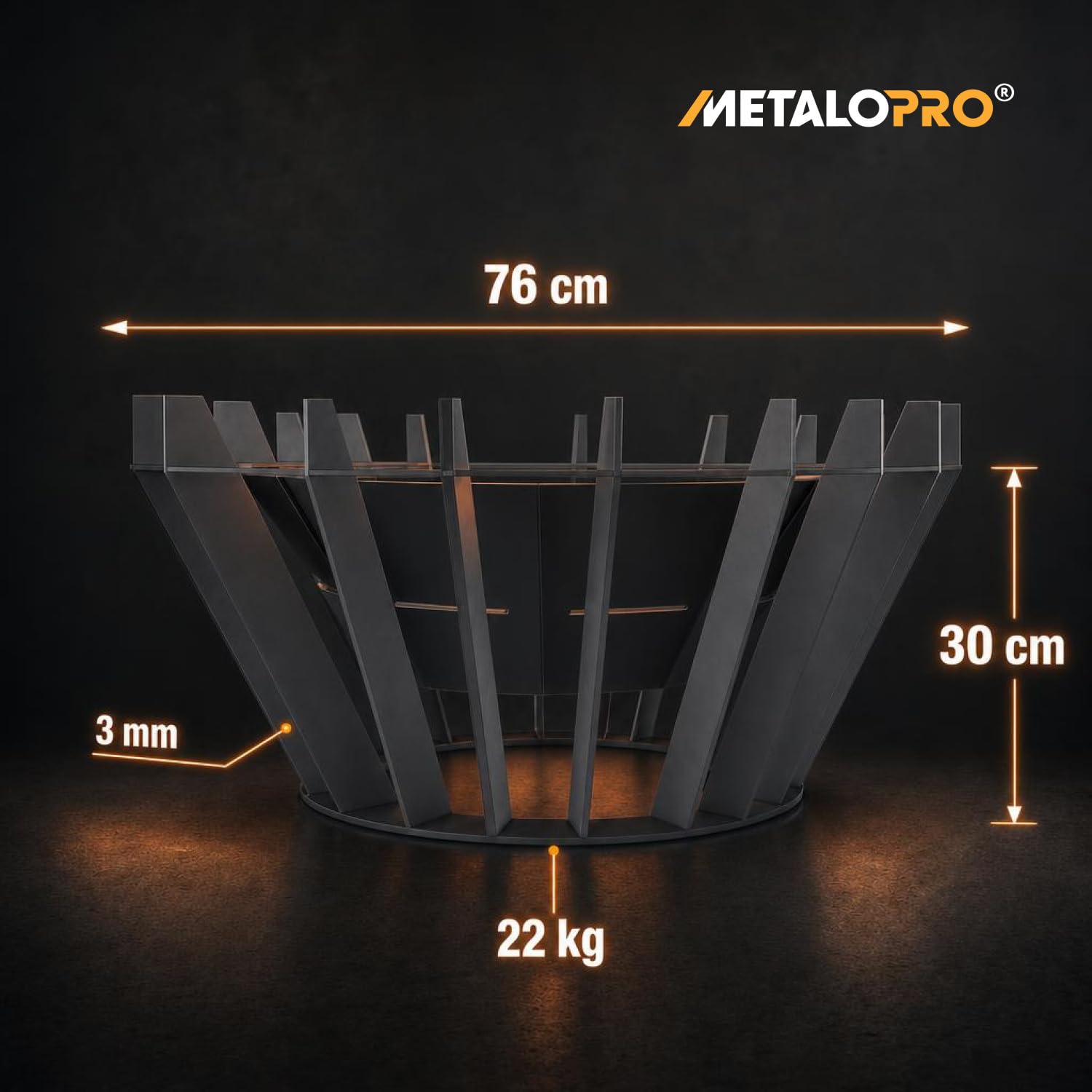 Brasero Big Steel en Acier - Feu de Jardin
