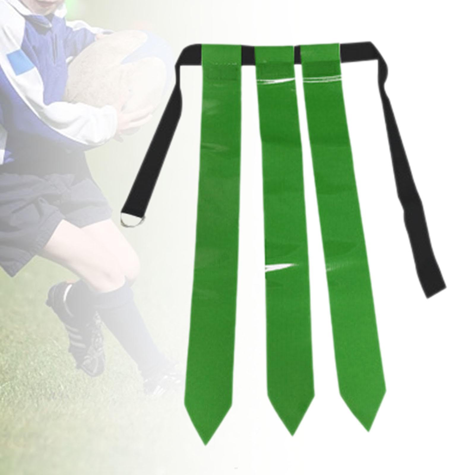 kowaku 2x Flag Football Belt Rugby Flag Belt Pointed PVC Streamer Equipment Waist Belt American Football Waist Flag for Adults Sports