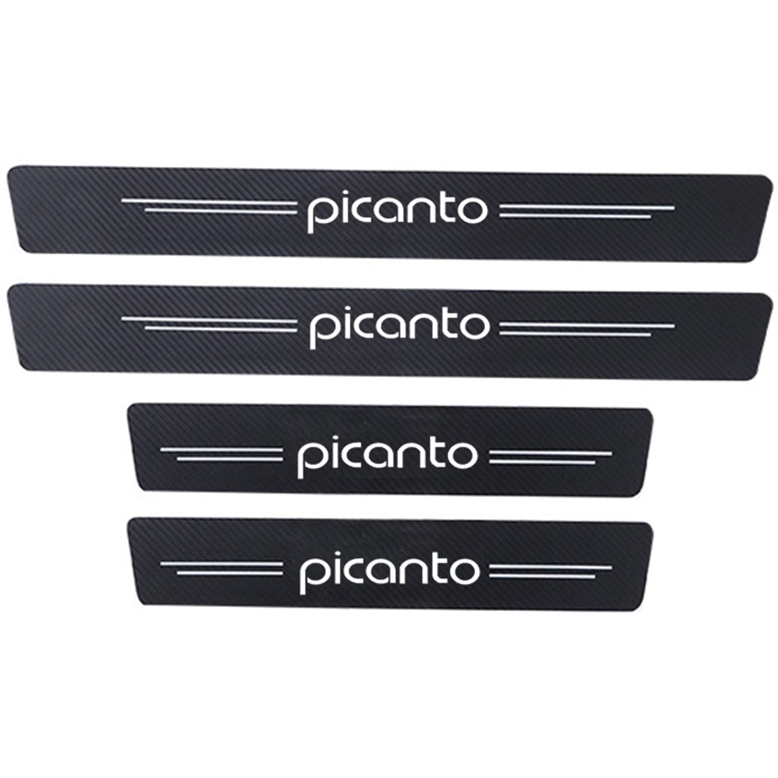 Battitacco Adesivo Per Auto Fibra Carbonio Auto 4 Adesivi In Fibra Di Carbonio Per Davanzali Auto - Anti-Graffio Con Logo Personalizzato Protezione Davanzale Portiera Battitacco Per Porte Auto