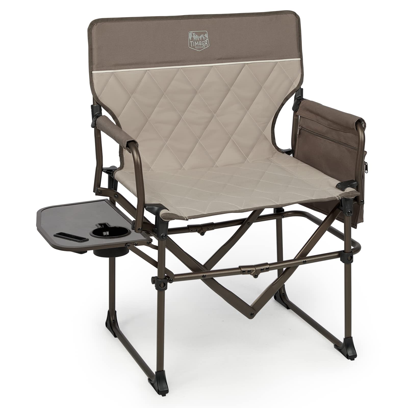 TIMBER RIDGE Heavy Duty Camping Chair with Compact Size, Supports Up to