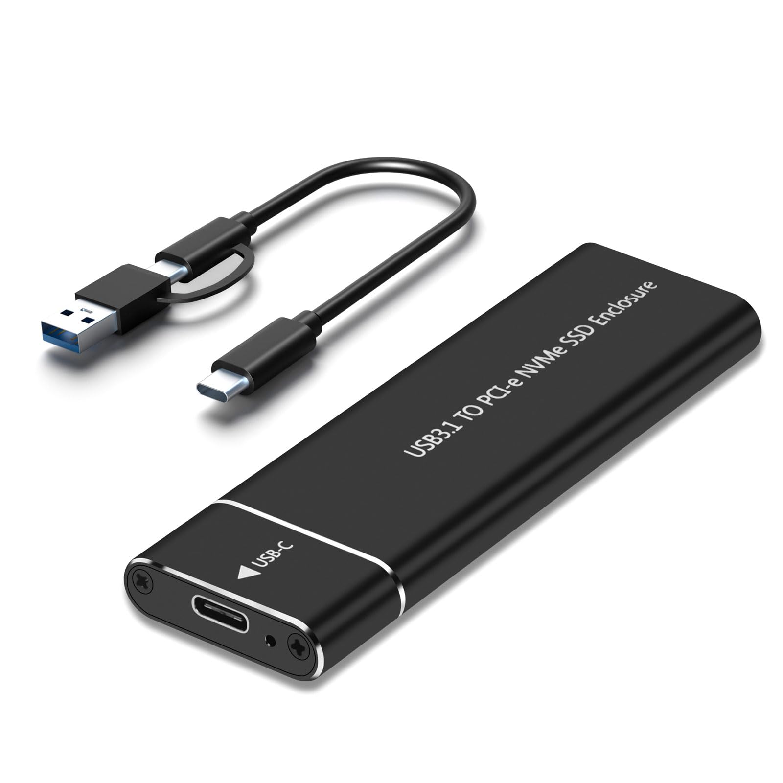 KAHDGSS USB3.1 To NVMe Enclosure Connectors Wide Compatibility Link Various Device Compatibility Transfer Speed
