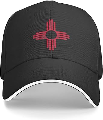 New Mexico Zia Sun Adjustable Unisex Baseball Cap Comfortable & Stylish for Outdoor Fun! Black