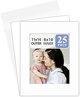 Vista 8 de 11 x 14 pulgadas color blanco esteras de respaldo Juego completo