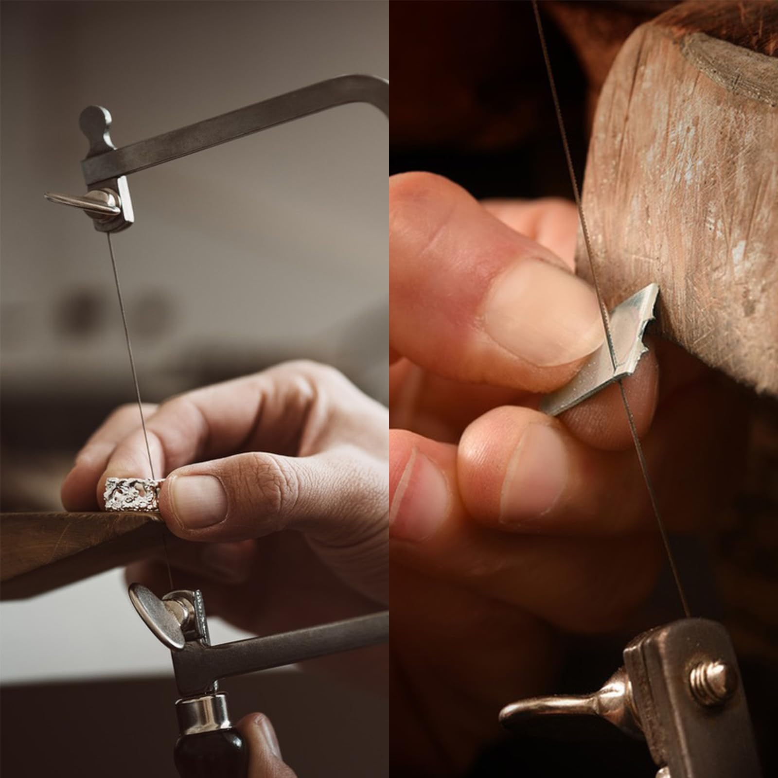 Hojas de sierra portátiles para joyería,sierra de metal para cortar anillos de cera,herramienta de mango en forma de U negra tallada con alambre para joyería para procesamiento de joyas