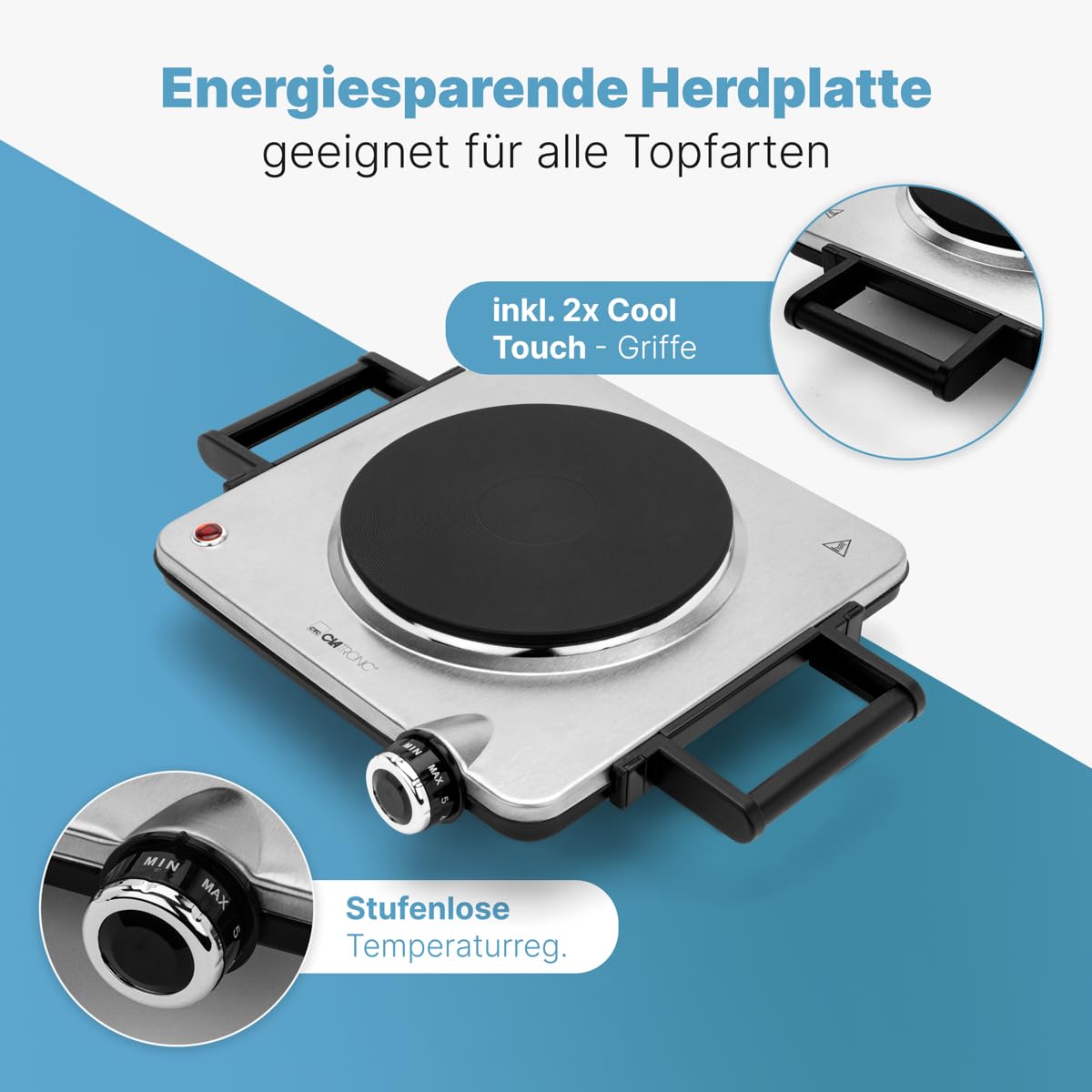 Elektrische Kookplaat Clatronic EKP 3788 1500 W