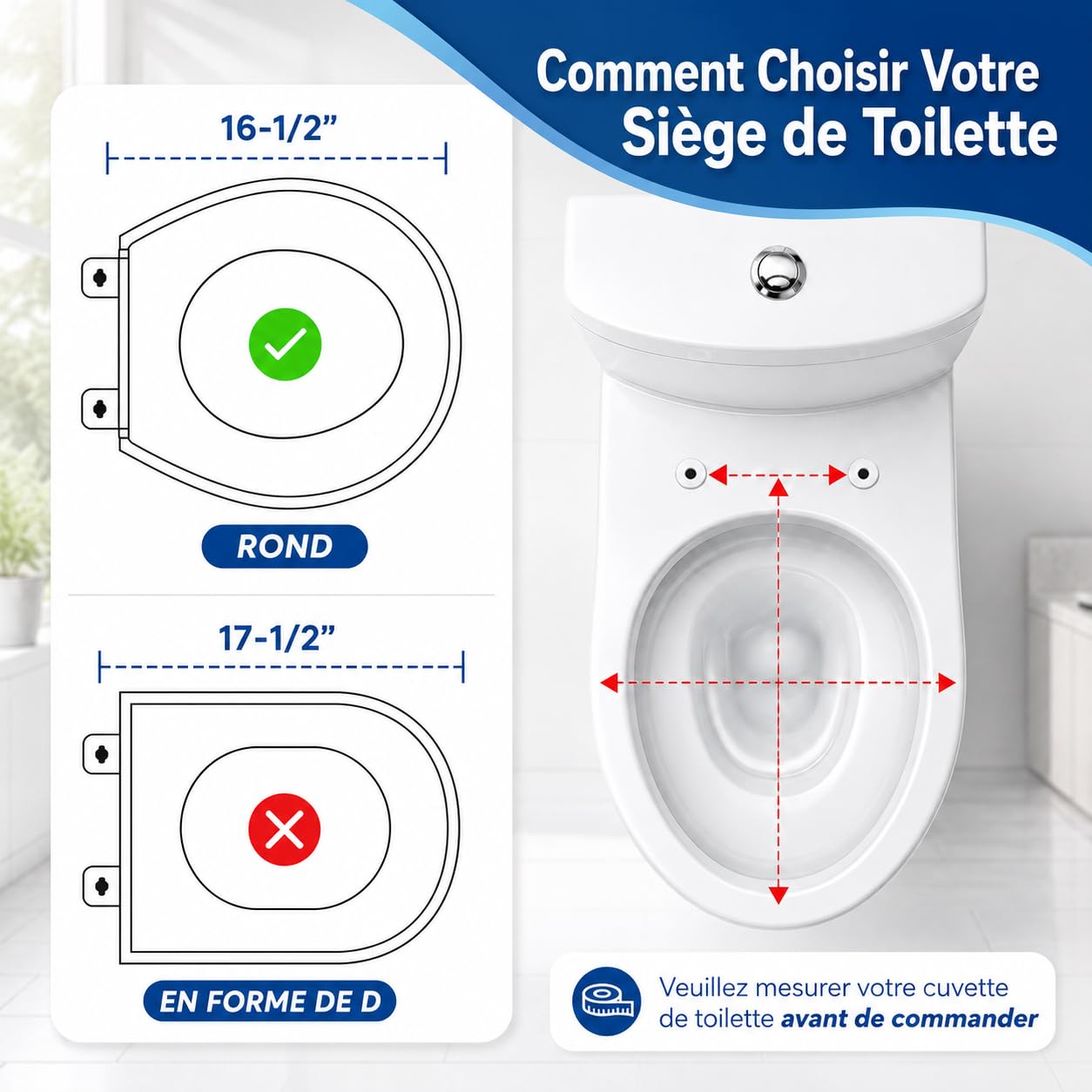 Abattant WC Familial, Lunette de Toilette avec Siège Enfant Magnétique, Frein de Chute et Charnière Réglable, Abattant WC en Polyéthylène pour Adultes et Enfants