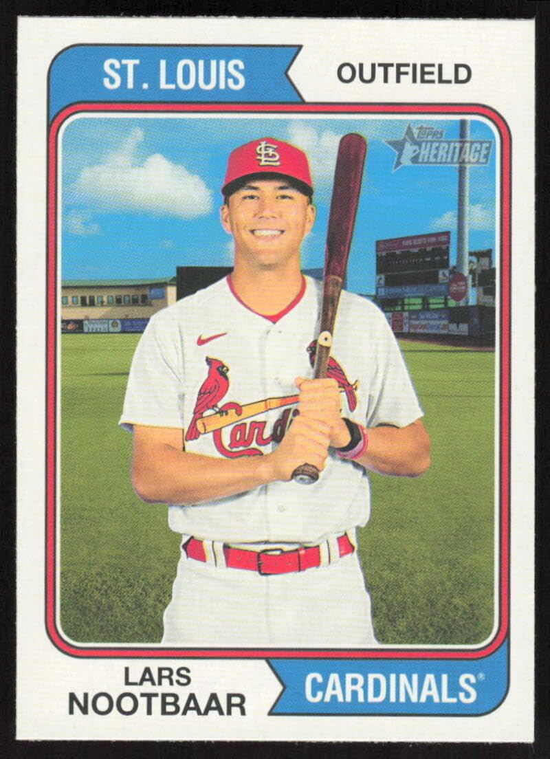 Amazon.com: 2023 Topps Heritage #35 Lars Nootbaar St. Louis