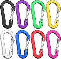 GIBENUO Lightweight Aluminum S-Shape Carabiner Clips - Multi-Purpose Spring Snap Keychain Hooks for Keys, Backpacks & Camping