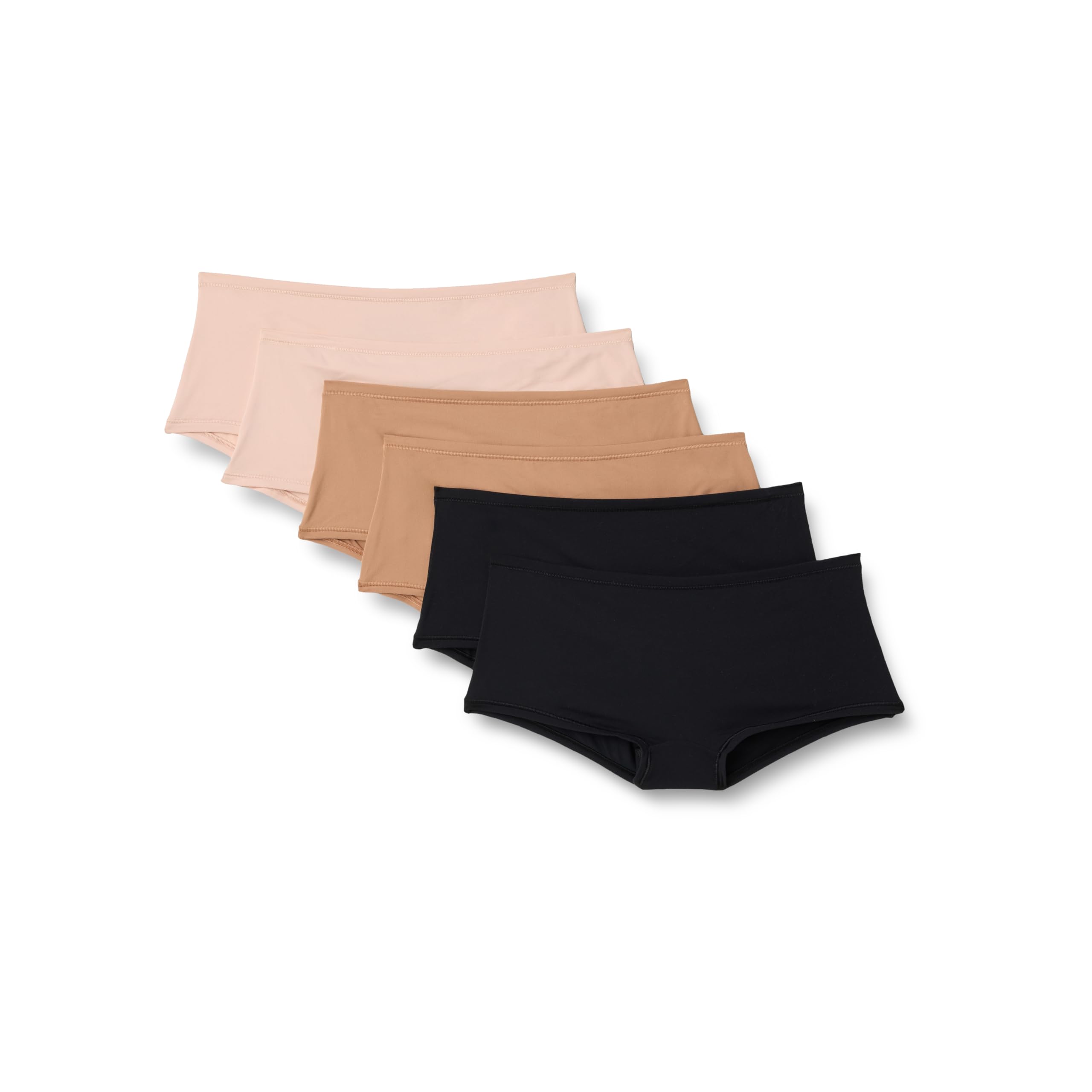 Amazon Essentials Womens Peached Microfiber Boyshort Panties