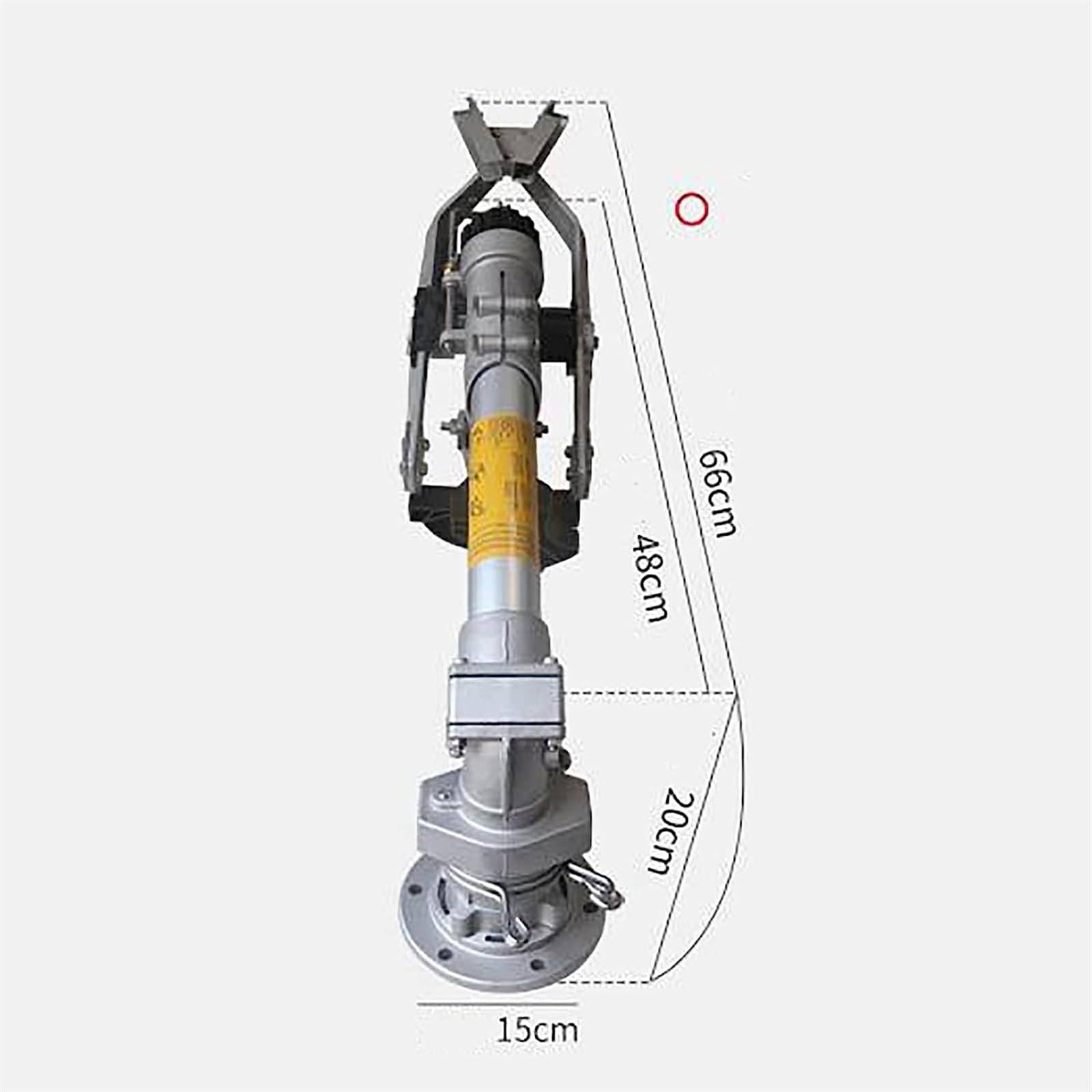 Rociador de agua de impacto por impulso, rociador de riego agrícola, rociador de agua con varilla de vórtice de turbina agrícola de 2", rociador de riego giratorio de 360 ° para áreas grandes, para g