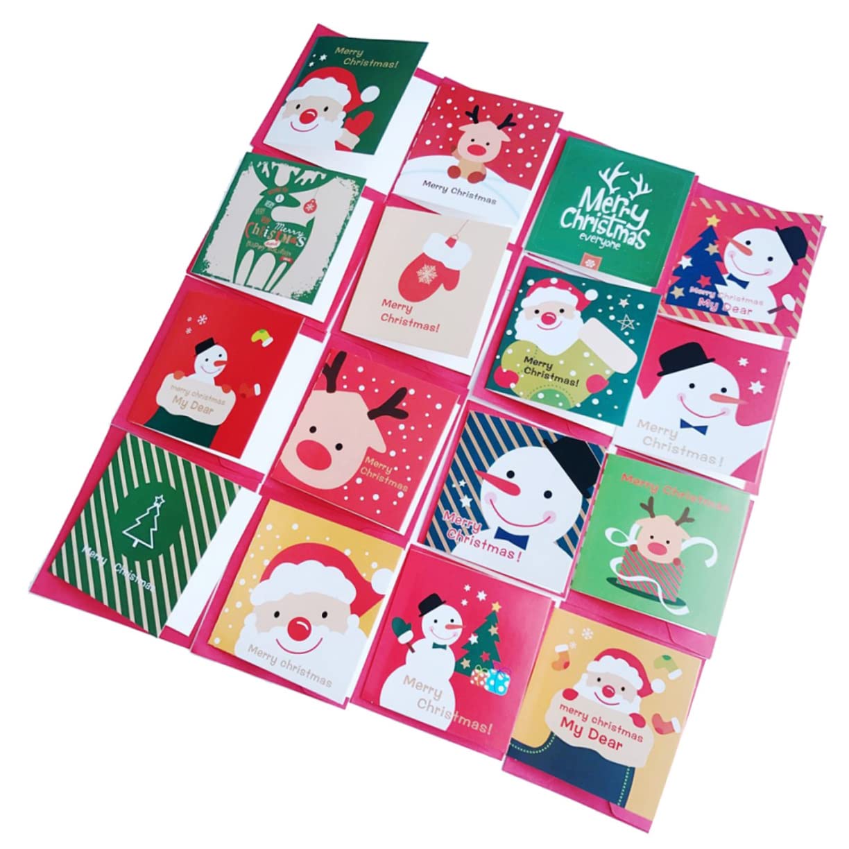 VILLCASE 384 Pezzi assortimento di biglietti d'auguri carte di benedizione biglietti di ringraziamento roba da festa biglietti natale biglietti natalizi Biglietto di auguri di Natale