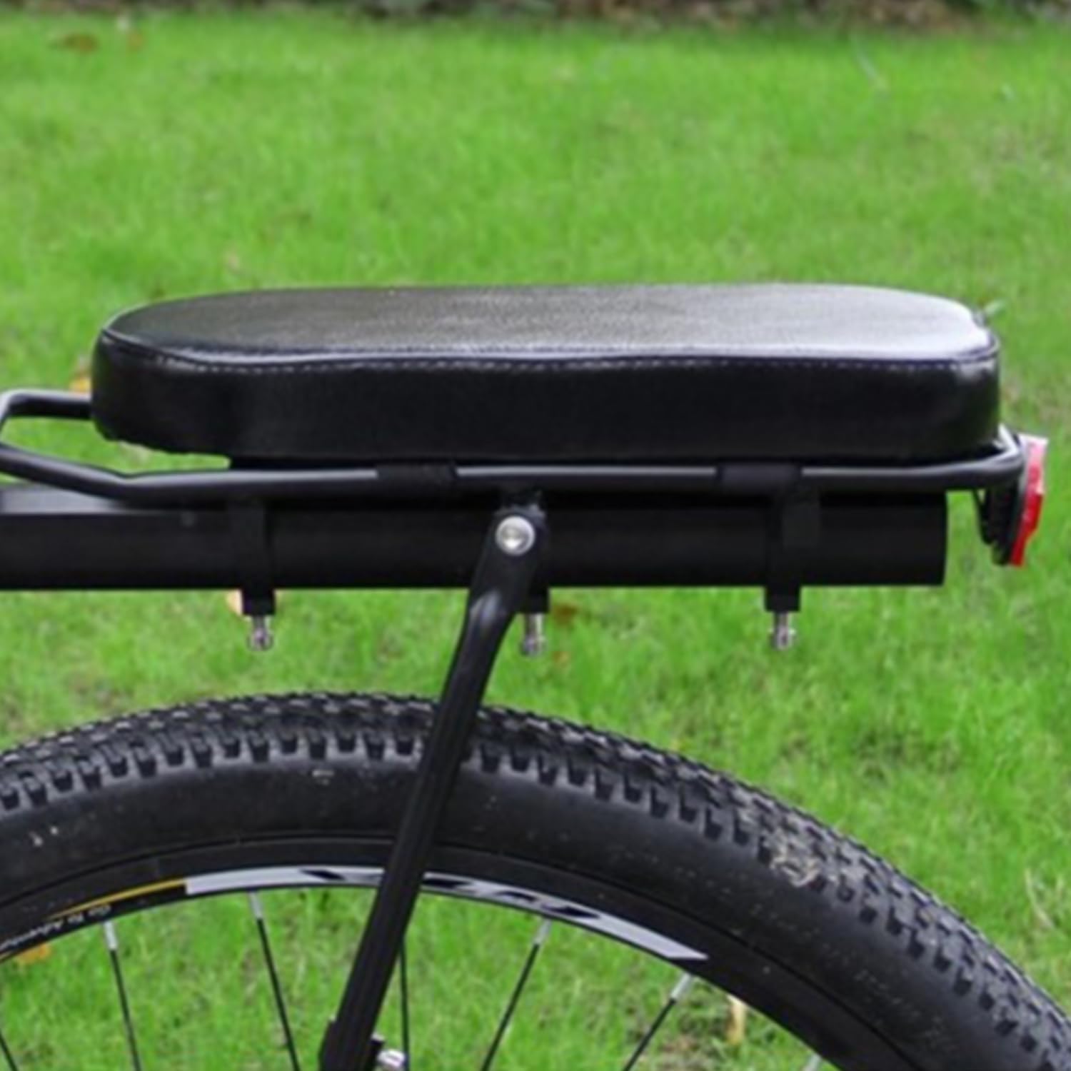 Coussin de selle de vélo en polyuréthane noir pour selle de vélo de montagne - Large coussin doux - Accessoire de vélo pour l'école, le sport, le sentier