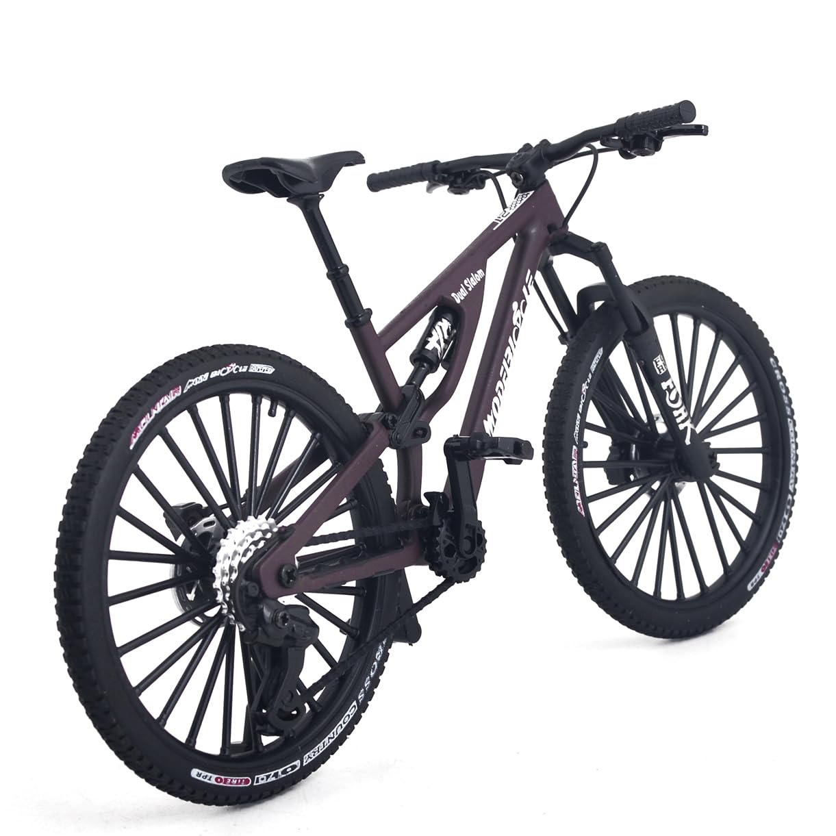 1:8 Scale Die-Cast Mini Mountain Bike Toy Miniature Finger Bicycle Model Alloy Cake Topper Desktop Decoration Crafts for Cycling Lovers Bike Racers