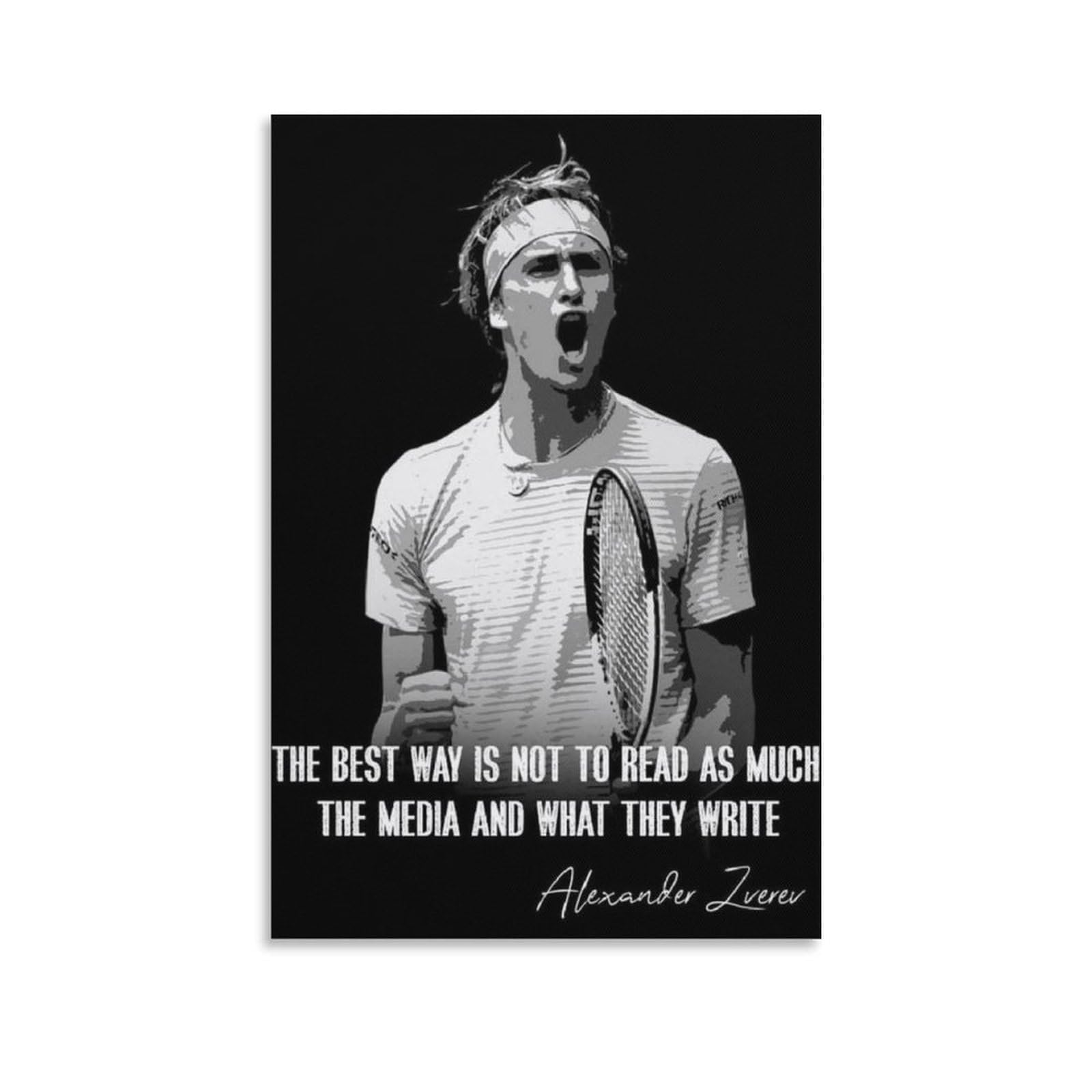 ASUIU Alexander Zverev Canvas Poster Canvas Art Poster And Wall Art Picture Print Modern Family Decor Posters 20x30inch(50x75cm)