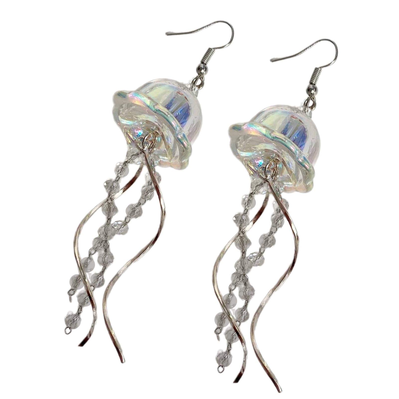 Fashion Jellyfish Tassels Charm Earrings Unique Dangle Earrings Simple Pendant Earring Party Jewelry Charm Earring