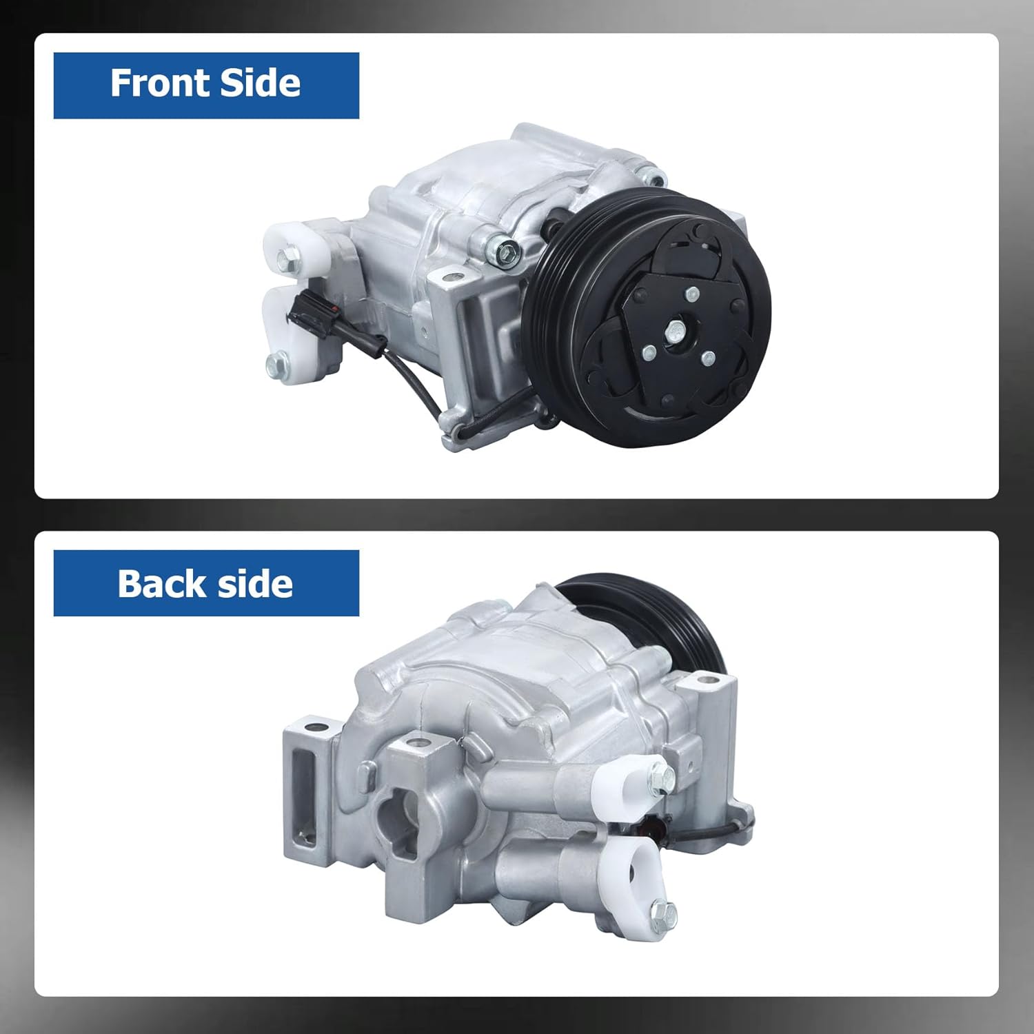 WFLNHB AC Compressor with Clutch 4 Grooves Replacement for Subaru Impreza 2.5L 2007-2014 Replacement for Subaru Forester 2.5L 2007-2013 73111-FG001 73111-FG000